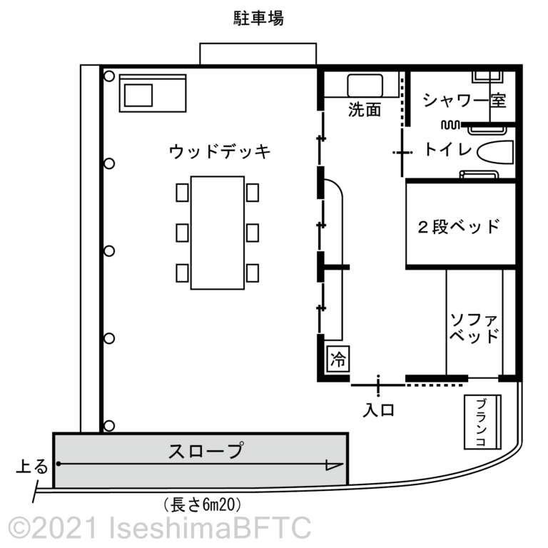 ユニバーサルキャビン オレゴン平面図