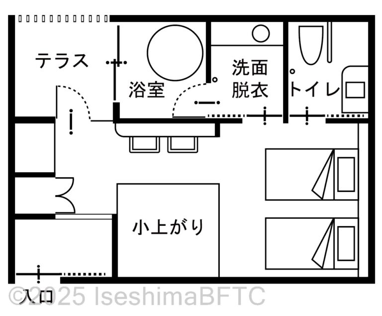 2階特別室・待宵草(211号室)平面図